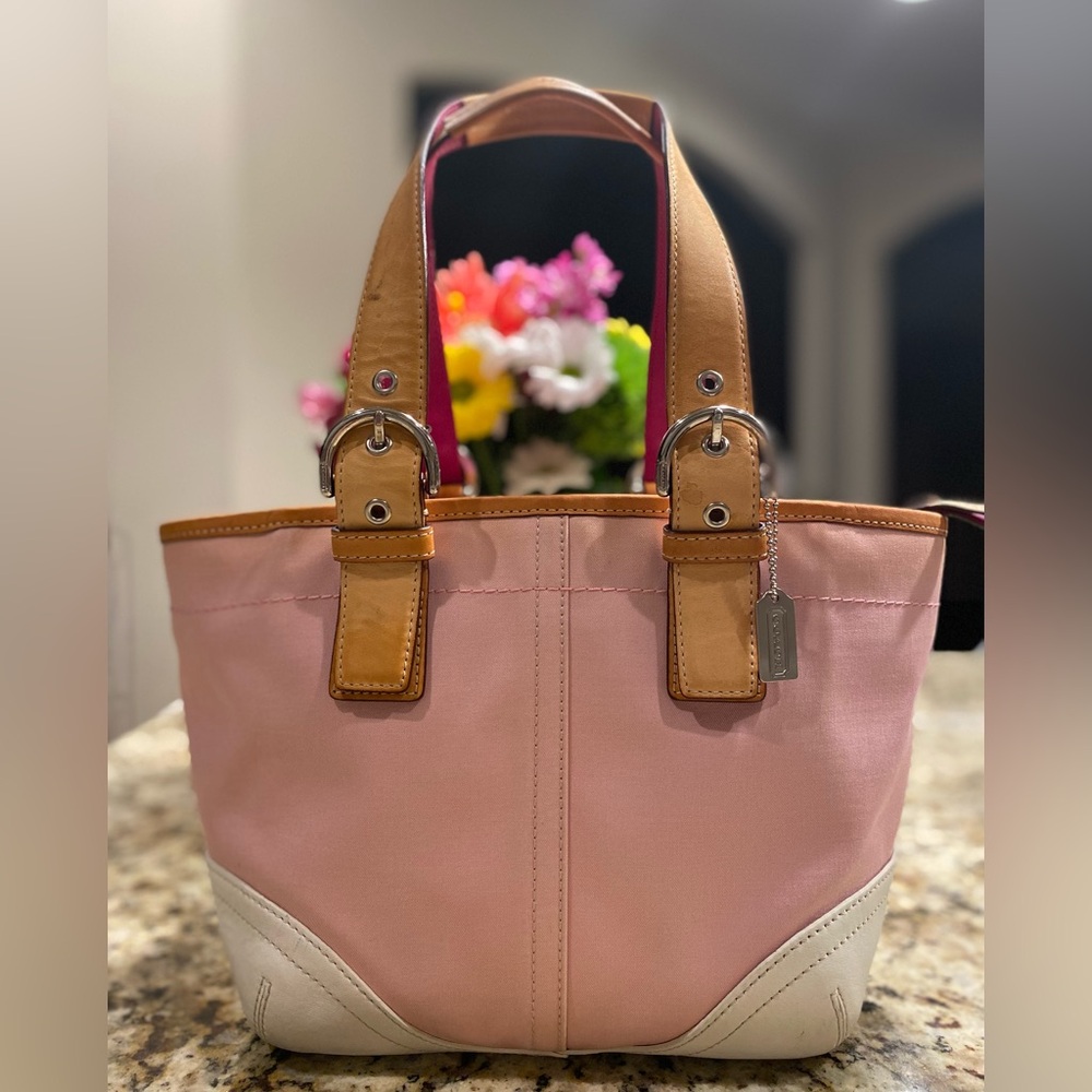 Coach Purse Pink Daisy Shoulder Bag